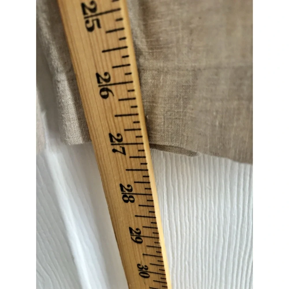 San Simeon Womens Size 10 Linen Blend Beige Wide Leg Pants Pleated‎ Drawstring